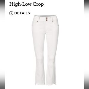 Cabo High-Low Crop White Jeans